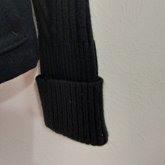 Gap Duffle Coat Jacket Military Size M Wool Blend Zip Toggle Button Heavy Black. - Picture 4 of 12